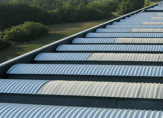 ribbed roofing GRP